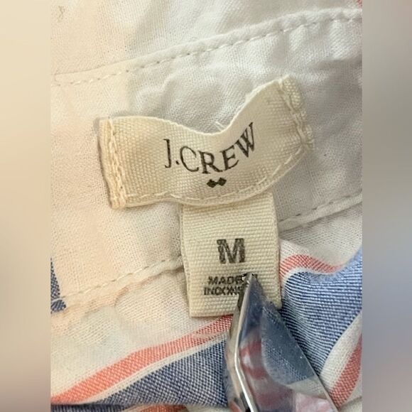 J Crew Womens  Collared Button Shirt Tunic Top Size M Lightweight Long Sleeve - Picture 6 of 8